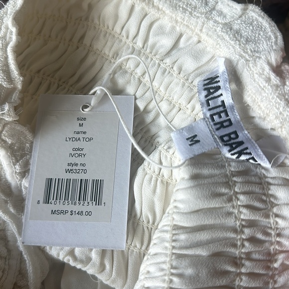 Walter Baker Lydia Top smocked design- Ivory - Picture 3 of 4